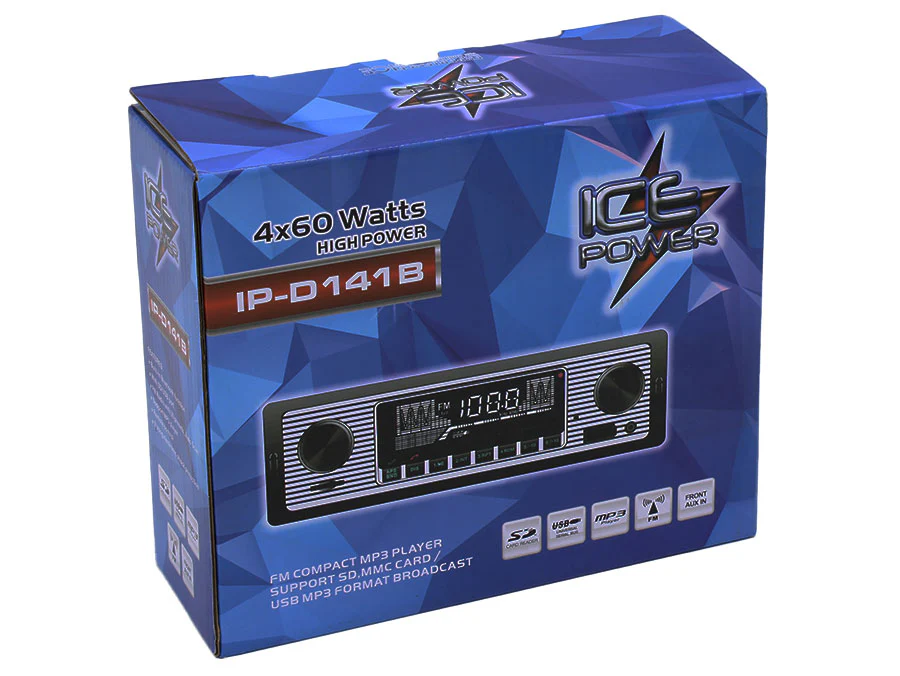 Ice Power IP-D141B Retro Style Single Din Media Player - Image 3