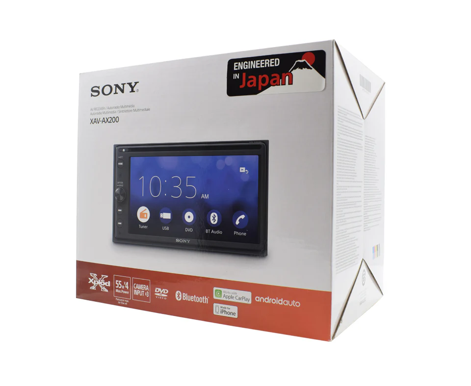 Sony XAV-AX200 Bluetooth/iPhone/USB Double Din DVD Receiver - Image 4